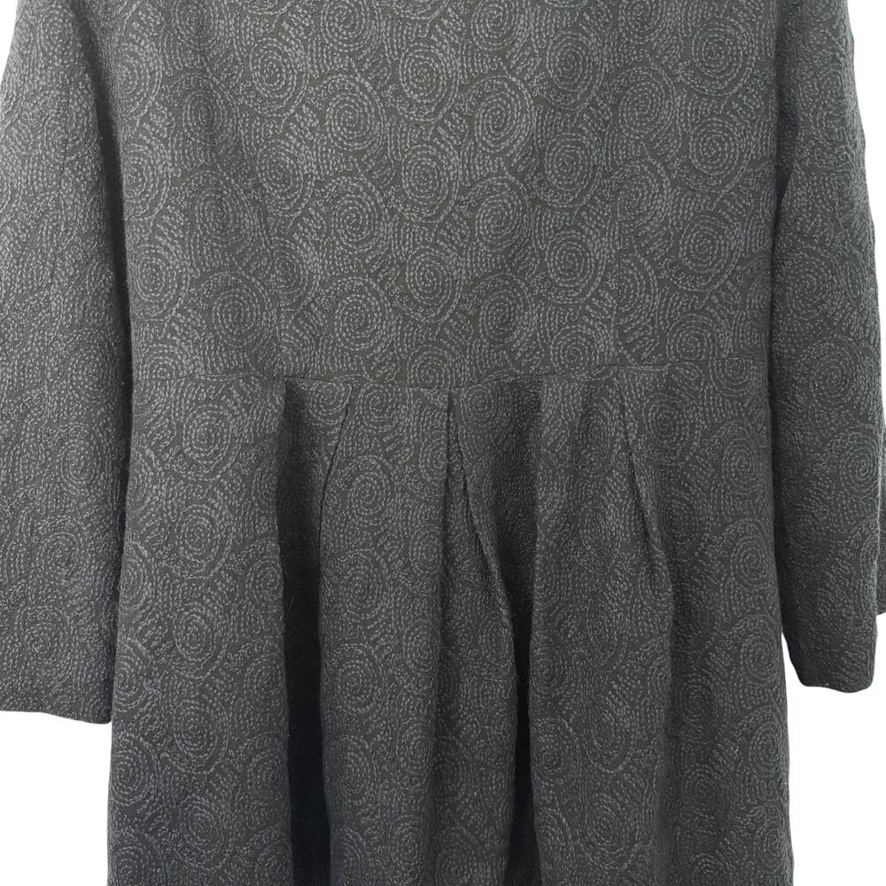 Eileen Fisher Black Embroidered Blue Swirl Wool Single Button Blazer Size XS - Picture 13 of 14